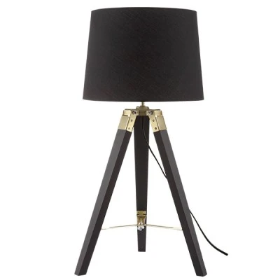 Φωτιστικό επιτραπέζιο MOUSSE 1xΕ27 230V AC μαύρο Φ30xh65cm εσωτερικού χώρου IP20