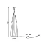 Επιδαπέδιο φωτιστικό SERIFOS 1xΕ27 BAMBOO D30xh100cm Επιδαπέδιο φωτιστικό SERIFOS 1xΕ27 BAMBOO D30xh100cm