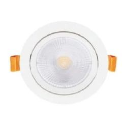 LED COB Χωνευτό Στρογγυλό Οροφής 5W θερμός φως 3000K 310lm Λευκό 