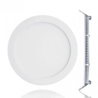 LED Panel Slim Χωνευτό Στρογγυλό 20W θερμό φως 3000K 1440lm Λευκό 