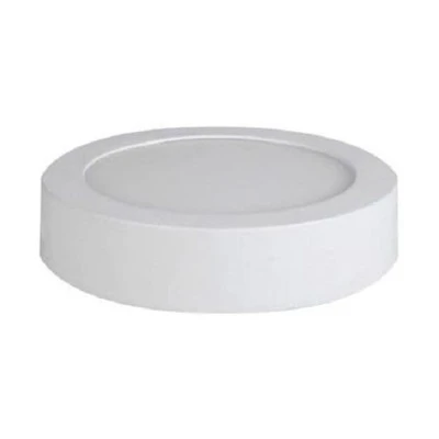 Led Panel Slim Επίτοιχο Στρογγυλό Λευκό 8watt 230v Θερμό Λευκό Φώς 3000Κ 490lumen