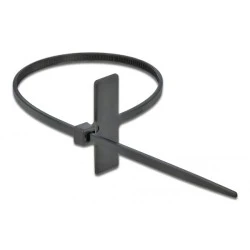 Δεματικά καλωδίων POWERTECH TIES-033 με ετικέτα 100x2.5mm μαύρα σε συσκευασία 25 τεμαχίων