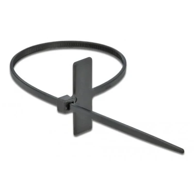 Δεματικά καλωδίων POWERTECH TIES-033 με ετικέτα 100x2.5mm μαύρα σε συσκευασία 25 τεμαχίων