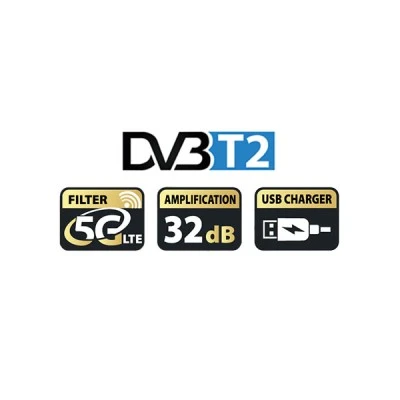 Έξυπνος ψηφιακός ενισχυτής σήματος SmartTV USB Amplifier SA32 με ενδεικτική λυχνία καλής λειτουργίας