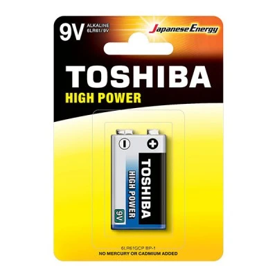 Μπαταρία αλκαλική τετράγωνη Toshiba 6LR61 9V BP-1 εξελιγμένη για μακράς διάρκειας αντοχή Μπαταρία αλκαλική τετράγωνη Toshiba 6LR61 9V BP-1 εξελιγμένη για μακράς διάρκειας αντοχή