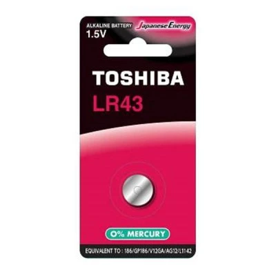 Ειδική αλκαλική μπαταρία κουμπί Toshiba LR43 BP-1C 1.5V σε συσκευασία 1 τεμαχίου Ειδική αλκαλική μπαταρία κουμπί Toshiba LR43 BP-1C 1.5V σε συσκευασία 1 τεμαχίου