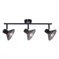 Φωτιστικό οροφής PALOMA 3xΕ14 μαύρο μεταλλικό 53x13x19cm εσωτερικού χώρου IP20 Φωτιστικό οροφής PALOMA 3xΕ14 μαύρο μεταλλικό 53x13x19cm εσωτερικού χώρου IP20
