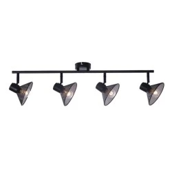 Φωτιστικό οροφής PALOMA 4xΕ14 μαύρο μεταλλικό 75x13x19cm εσωτερικού χώρου IP20