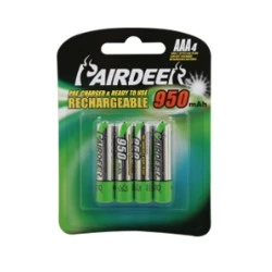 Μπαταρία επαναφορτιζόμενη 1.2V AAA 950mAh HR03 σε συσκευασία 4 τεμαχίων