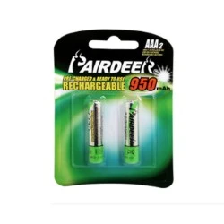 Μπαταρία επαναφορτιζόμενη 1.2V AAA 950mAh HR03 σε συσκευασία 2 τεμαχίων