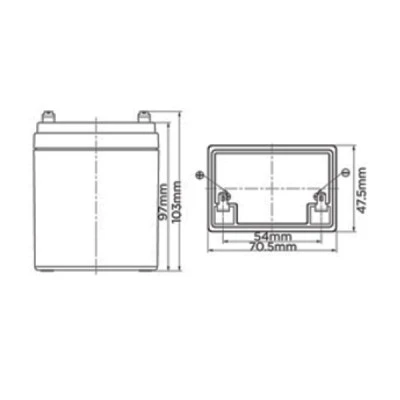 Μπαταρία μολύβδου κλειστού τύπου 12V/2.6Ah PT2.6/12 PTN από ABS κατάλληλη για βιομηχανικές εφαρμογές Μπαταρία μολύβδου κλειστού τύπου 12V/2.6Ah PT2.6/12 PTN από ABS κατάλληλη για βιομηχανικές εφαρμογές