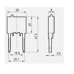 Πηνίο αντιπαρασιτικό 60-127VAC με VARISTOR AS12M/2 για ρελέ ισχύος μίνι GMC-6M έως GMC-16M METAMEC LG