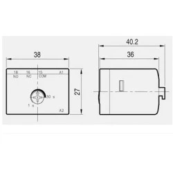 Χρονικό DELAY ON 1-30SEC με τάση 110-220V AT12M για μίνι ρελέ ισχύος METAMEC LG