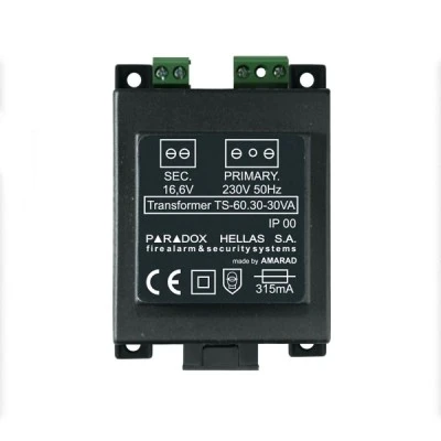 Μετασχηματιστής τροφοδοσίας paradox ts-60.30 16.6V 30W