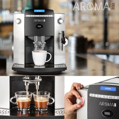 Αυτόματη μηχανή καφέ με μηχανή άλεσης TEESA AROMA 700 με μύλο άλεσης & πίεση αναρρόφησης 15bar