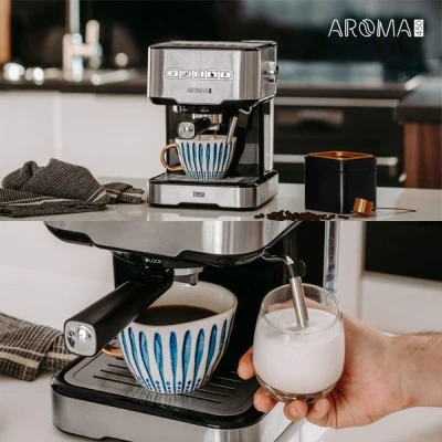 Μηχανή espresso TEESA AROMA 450 15bar με αφρογαλιέρα & λειτουργία ατμού - θέρμανση φλιτζανιού