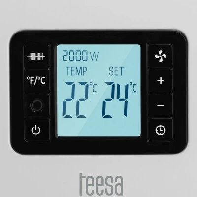 Convector Θερμοπομπός με θερμοστάτη 2000W Teesa με 3 λειτουργίες ισχύος θέρμανσης & χρονοδιακόπτη