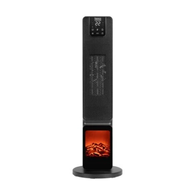 Κεραμικό αερόθερμο 800W/2000W με τηλεχειριστήριο και απομίμηση τζακιού TEESA