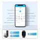 LILIWISE S3A-B μαύρη ultra-slim κλειδαριά πόρτας με Bluetooth, κάρτα M1 (Mifare), κωδικό PIN & κλειδί (IP66)