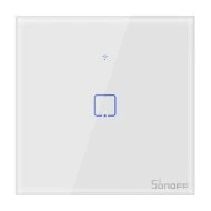 Διακόπτης τοίχου SONOFF smart ΤΧ-T2EU1C αφής μονός λευκός για απομακρυσμένο έλεγχο μέσω smartphone