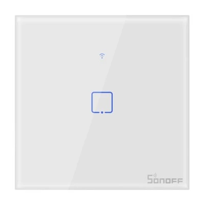 Διακόπτης τοίχου SONOFF smart ΤΧ-T2EU1C αφής μονός λευκός για απομακρυσμένο έλεγχο μέσω smartphone Διακόπτης τοίχου SONOFF smart ΤΧ-T2EU1C αφής μονός λευκός για απομακρυσμένο έλεγχο μέσω smartphone