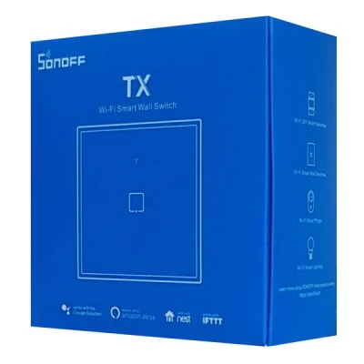 Διακόπτης τοίχου SONOFF smart ΤΧ-T2EU1C αφής μονός λευκός για απομακρυσμένο έλεγχο μέσω smartphone Διακόπτης τοίχου SONOFF smart ΤΧ-T2EU1C αφής μονός λευκός για απομακρυσμένο έλεγχο μέσω smartphone