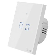 Διακόπτης SONOFF smart ΤΧ-T2EU2C αφής διπλός για απομακρυσμένο φωτισμό χώρου μέσω smartphone