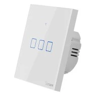 Smart διακόπτης SONOFF ΤΧ-T2EU3C αφής τριπλός λευκός για απομακρυσμένο έλεγχο μέσω smartphone