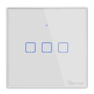 Smart διακόπτης SONOFF ΤΧ-T2EU3C αφής τριπλός λευκός για απομακρυσμένο έλεγχο μέσω smartphone