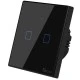 SONOFF smart διακόπτης ΤΧ-T3EU2C αφής διπλός μαύρος με δυνατότητα απομακρυσμένης διαχείρισης