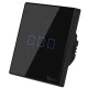 SONOFF smart διακόπτης ΤΧ-T3EU3C αφής τριπλός μαύρος με δυνατότητα απομακρυσμένης διαχείρισης