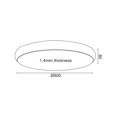 Φωτιστικό οροφής LED KALLISTA 70W 5600lm 3000k θερμό φως D80xh8cm μεταλλικό λευκό