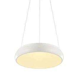 Κρεμαστό LED φωτιστικό 32W θερμό φως 3000k 2560lm λευκό μεταλλικό D40xh140cm IP20