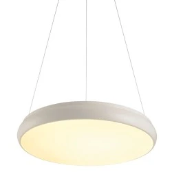 Κρεμαστό φωτιστικό LED 54W θερμό φως 3000k 4320lm D60xh135cm λευκό μεταλλικό IP20