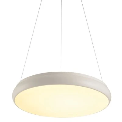 Κρεμαστό φωτιστικό LED 54W θερμό φως 3000k 4320lm D60xh135cm λευκό μεταλλικό IP20