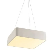 Κρεμαστό φωτιστικό LED 40W θερμό φως 3000k 3200lm μεταλλικό λευκό 48x48xh140cm IP20
