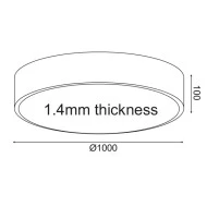 Πλαφονιέρα οροφής LED OPTIMUS 100W θερμό φως 3000k 8000lm μαύρο μεταλλικό D100xh10cm Πλαφονιέρα οροφής LED OPTIMUS 100W θερμό φως 3000k 8000lm μαύρο μεταλλικό D100xh10cm