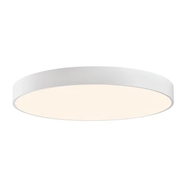 Led φωτιστικό οροφής OPTIMUS 100W θερμό φως 3000k 8000lm λευκό μεταλλικό D100xh10cm