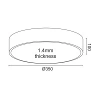 Πλαφονιέρα οροφής LED 32W θερμό φως 3000k 2560lm D35xh10cm μαύρο μεταλλικό εσωτερικού χώρου IP20 Πλαφονιέρα οροφής LED 32W θερμό φως 3000k 2560lm D35xh10cm μαύρο μεταλλικό εσωτερικού χώρου IP20