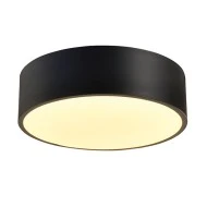 Πλαφονιέρα οροφής LED 32W θερμό φως 3000k 2560lm D35xh10cm μαύρο μεταλλικό εσωτερικού χώρου IP20