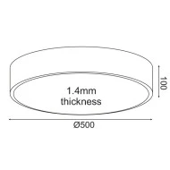 Φωτιστικό οροφής LED OPTIMUS 60W 4800lm 3000k θερμό λευκό φως D75xh10cm μαύρο μεταλλικό Φωτιστικό οροφής LED OPTIMUS 60W 4800lm 3000k θερμό λευκό φως D75xh10cm μαύρο μεταλλικό