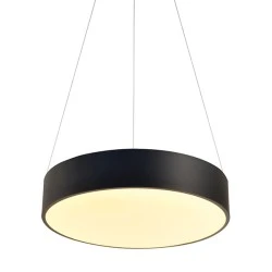 LED κρεμαστό φωτιστικό 50W θερμό φως 3000k 4000lm D50xh135cm μαύρο μεταλλικό IP20