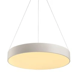 Κρεμαστό φωτιστικό LED 60W θερμό φως 3000k 4800lm λευκό μεταλλικό D75xh10cm