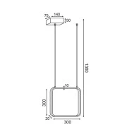 Φωτιστικό οροφής κρεμαστό LED SYMETRIA 14W 3000k θερμό λευκό φως 1330lm μαύρο μεταλλικό Φωτιστικό οροφής κρεμαστό LED SYMETRIA 14W 3000k θερμό λευκό φως 1330lm μαύρο μεταλλικό