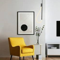 Φωτιστικό κρεμαστό Led Malpo 12W θερμό χρώμα φωτός 536lm μαύρο μεταλλικό με σιλικόνη  L18.5xH150cm