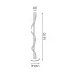 Φωτιστικό δαπέδου LED Malpo 20W θερμό χρώμα φωτός 3000k 690lm μεταλλικό με σιλικόνη D30xH160cm μαύρο IP20