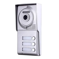 Μπουτονιέρα θυροτηλεόρασης VDM-703 με κάμερα 3 κουδούνια και ανθεκτικό σκίαστρο αλουμινίου