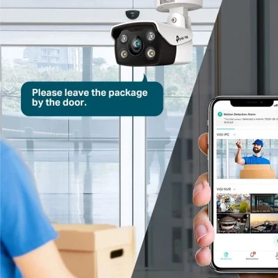 Kάμερα TP-LINK IP δικτυακή VIGI C340 με φακό 2.8mm & ανάλυση 4MP τροφοδοσία PoE SD IP67, Ver. 2.0