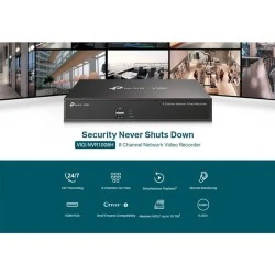 Καταγραφικό TP-LINK NVR δικτυακό VIGI NVR1008H με ανάλυση 8MP, 8 κανάλια, Ver. 2.0 κατάλληλο για 4 κάμερες