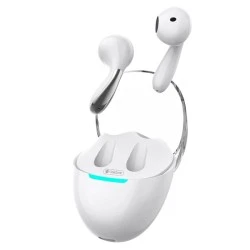 Earphones με θήκη φόρτισης CELEBRAT True Wireless Φ13mm σύνδεση μέσω ΒΤ σε λευκό χρώμα